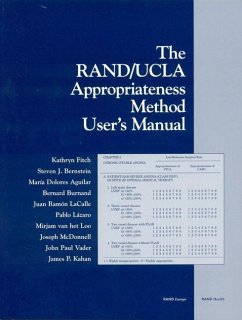 Rand UCLA Appropriateness Meth - Fitch, Kathryn; Bernstein, Steven J; Aguilar, Mary S; Burnand, Bernard