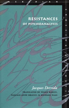 Resistances of Psychoanalysis - Derrida, Jacques