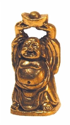 Buddha lachend Messing 3 cm