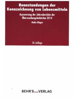 Beanstandungen der Kennzeichnung von Lebensmitteln - Klages, Heiko