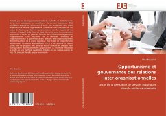 Cover Opportunisme et gouvernance des relations inter-organisationnelles