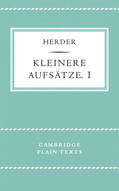 Kleinere Aufsatze I - J. G., Herder; Herder, J. G.