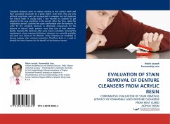 EVALUATION OF STAIN REMOVAL OF DENTURE CLEANSERS FROM ACRYLIC RESIN