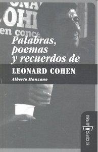 Cover Palabras, poemas y recuerdos de Leonard Cohen