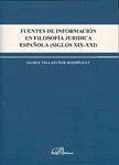 Fuentes de información en filosofía jurídica española (siglos XIX-XXI) - Villaseñor Rodríguez, Isabel