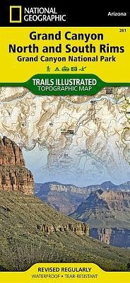 National Geographic Trails Illustrated Map Grand Canyon, Bright Angel Canyon, North & South Rims, National Park Arizona, USA - National Geographic Maps