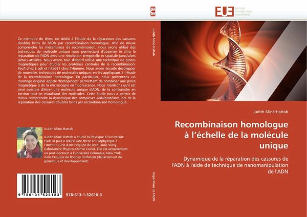 Recombinaison homologue à l''échelle de la molécule unique