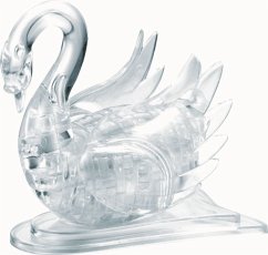 HCM 3004 - Crystal Puzzle: Schwan, transparent (klar)