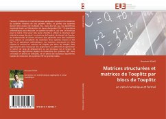 Matrices structurées et matrices de Toeplitz par blocs de Toeplitz - Khalil, Houssam