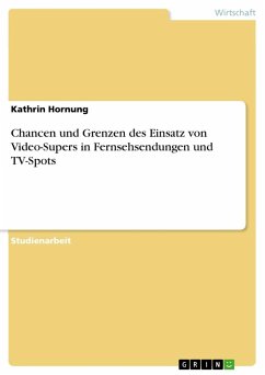 Chancen und Grenzen des Einsatz von Video-Supers in Fernsehsendungen und TV-Spots - Hornung, Kathrin