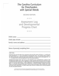 The Carolina Curriculum for Preschoolers with Special Needs (Ccpsn) Assessment Log and Developmental Progress Chart - Johnson-Martin, Nancy; Hacker, Bonnie; Attermeier, Susan