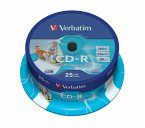 CD-R 80min/700MB/52x Cakebox (25 Disc), DataLife Plus, InkJet Printable, White Photo Surface