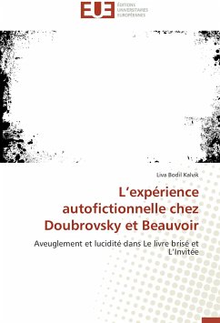 Cover L'expérience autofictionnelle chez Doubrovsky et Beauvoir