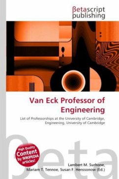 Van Eck Professor of Engineering
