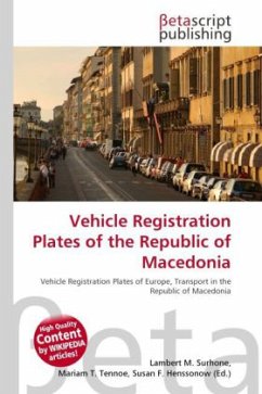 Vehicle Registration Plates of the Republic of Macedonia