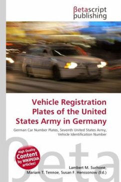 Vehicle Registration Plates of the United States Army in Germany