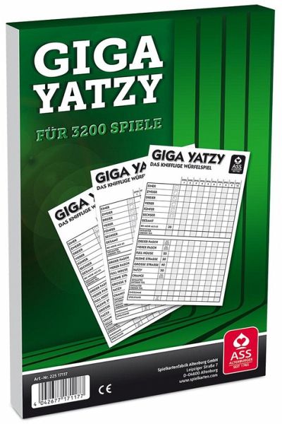 ASS Altenburger Spielkarten 17117 - Giga Yatzy