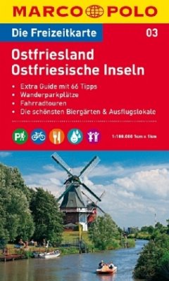 Die Freizeitkarte Ostfriesland, Ostfriesische Inseln