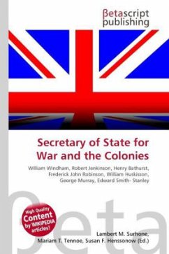 Secretary of State for War and the Colonies