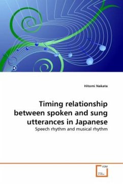 Timing relationship between spoken and sung utterances in Japanese - Nakata, Hitomi