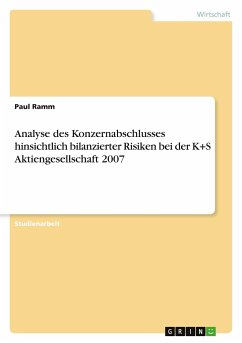 Analyse des Konzernabschlusses hinsichtlich bilanzierter Risiken bei der K+S Aktiengesellschaft 2007