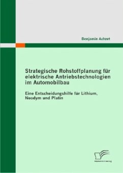 Strategische Rohstoffplanung für elektrische Antriebstechnologien im Automobilbau: Eine Entscheidungshilfe für Lithium, Neodym und Platin - Achzet, Benjamin