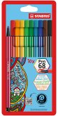 Premium-Filzstift - STABILO Pen 68 - 10er Pack - mit 10 verschiedenen Farben Premium-Filzstift - STABILO Pen 68 - 10er Pack - mit 10 verschiedenen Farben