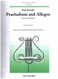 Cover Praeludium and Allegro (in the Style of Pugnani) for violin and piano