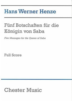 Cover 5 Botschaften für die Königin von Saba für Orchester, Partitur