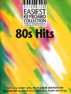 Cover Easiest Keyboard Collection 80s Hits Melody Lyrics Chords Book