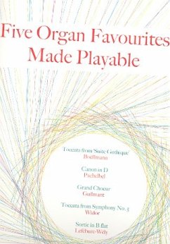 Cover 5 Organ Favourites made playable for organ