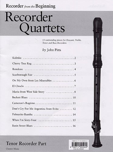Recorder from the Beginning recorder quartets tenor recorder Recorder from the Beginning recorder quartets tenor recorder