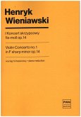 Konzert fis-Moll Nr.1 op.14 für Violine und Orchester für Violine und Klavier