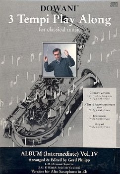 Cover 3 Tempi Playalong CD Album 4 (easy) Konzertversion (Altsaxophon und Klavier) und Klavierbegleitung in 3 tempi