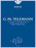 Telemann: Trio Sonata for 2 Treble (Alto) Recorders and Basso Continue, Twv 42: F7, F Major/Fa Majeur/F-Dur [With CD (Audio)]