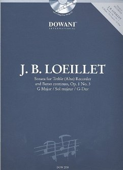 Cover Sonate G-Dur op.1,3 (+CD) für Altblockflöte und Klavier Zimmermann, Manfredo, ed