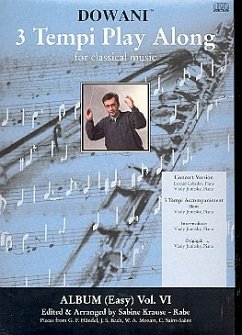 Cover 3 Tempi Playalong CD Album 6 (easy/intermediate) Flöte und Klavier Original und Klavierbegleitung in 3 Tempi