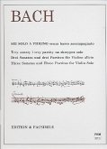6 Solo a violino BWV1001-1006 für Violine Faksimile und Übertragung gebunden 6 Solo a violino BWV1001-1006 für Violine Faksimile und Übertragung gebunden