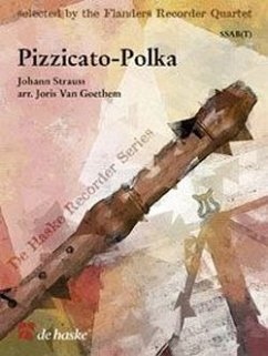 Pizzicato-Polka für 4 Blockflöten (SSAB), Partitur und Stimmen