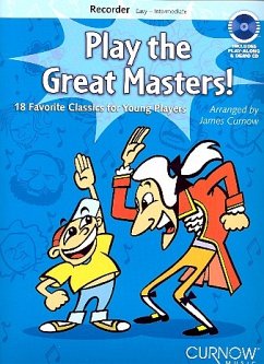 Cover Play the great Masters (+CD) for recorder