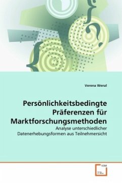 Persönlichkeitsbedingte Präferenzen für Marktforschungsmethoden - Wenzl, Verena