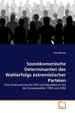 Sozoökonomische Determinanten des Wahlerfolgs extremistischer Parteien - Werner, Tina