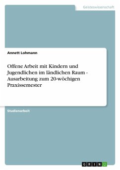 Offene Arbeit mit Kindern und Jugendlichen im ländlichen Raum - Ausarbeitung zum 20-wöchigen Praxissemester - Lohmann, Annett