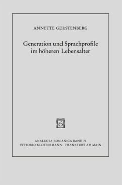 Generation und Sprachprofile im höheren Lebensalter - Gerstenberg, Annette