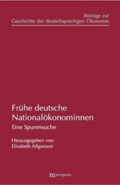 Cover Frühe deutsche Nationalökonominnen
