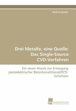 Drei Metalle, eine Quelle: Das Single-Source CVD-Verfahren - Bender, Michael