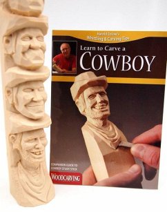 Cowboy Study Stick Kit (Learn to Carve Faces with Harold Enlow): Learn to Carve a Cowboy Booklet & Cowboy Study Stick - Enlow, Harold