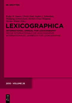Lexicographica. Internationales Jahrbuch für Lexikographie. Dreisprachig. 26/2010.