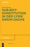 Subjektkonstitution in der Lyrik Simon Dachs