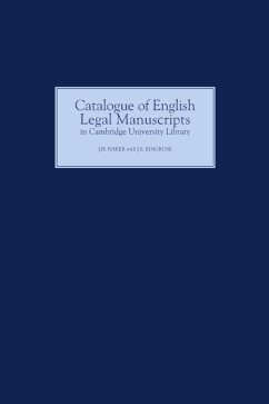 Catalogue of English Legal Manuscripts in Cambridge University Library - Ringrose, J S